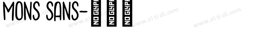 mons sans字体转换
